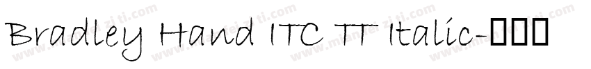 Bradley Hand ITC TT Italic字体转换